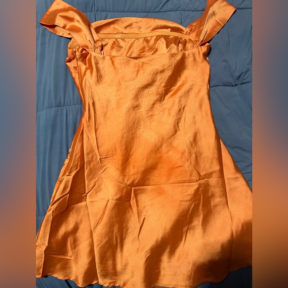 Beginning Boutique Zoella Orange Off The Shoulder Mini Dress - Picture 2 of 3